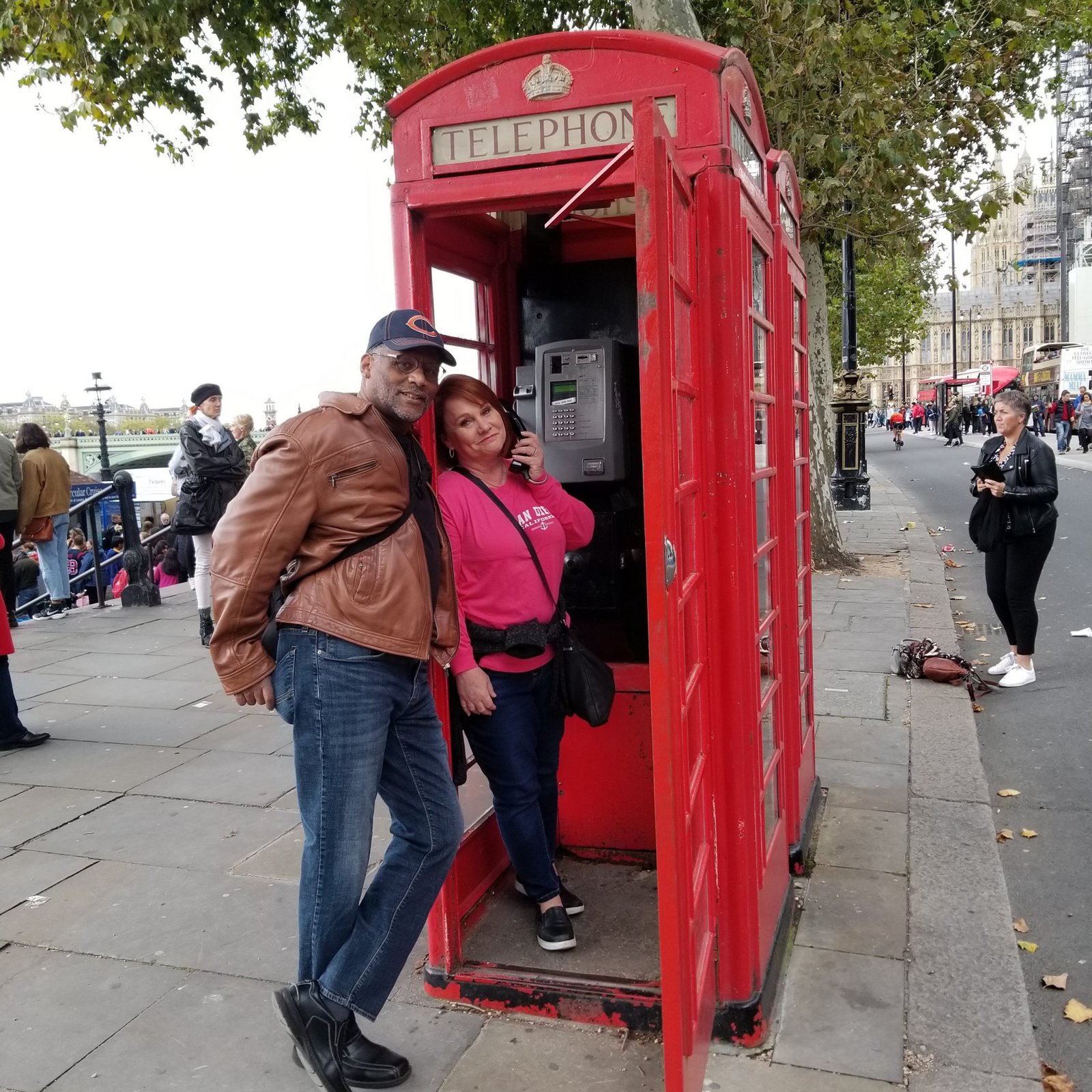 The red telephone box